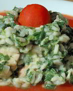 Ризотто с курицей и шпинатом