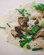 Ризотто с лесными грибами и белым вином