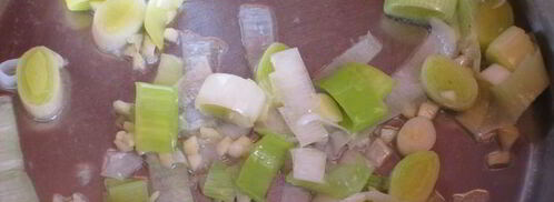 ризотто с лососем и зеленым горошком. Шаг 2