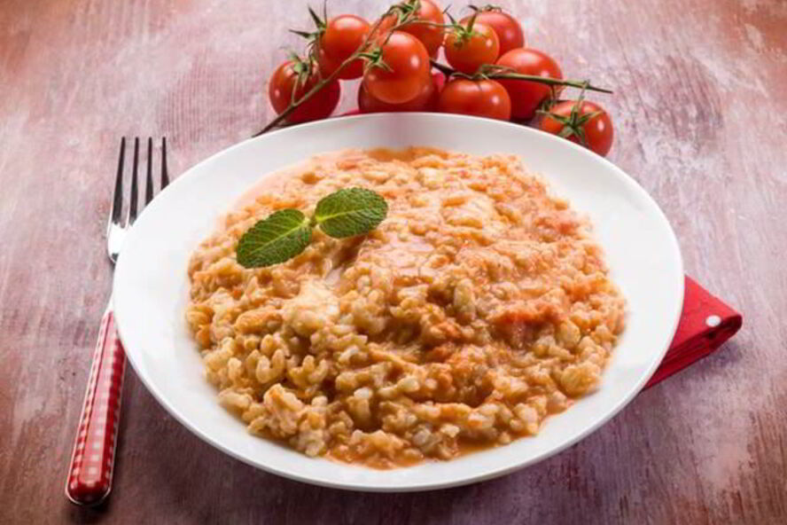 Рецепт ризотто с помидорами и моцареллой