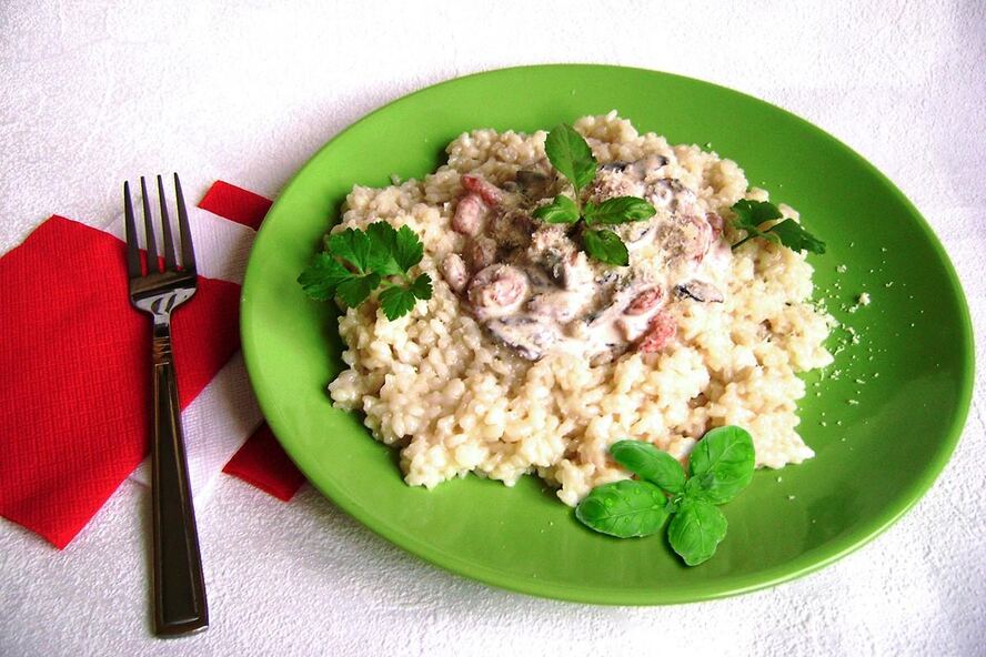 Рецепт ризотто в сливочном соусе