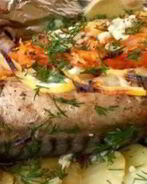 Фаршированная скумбрия запеченная в духовке