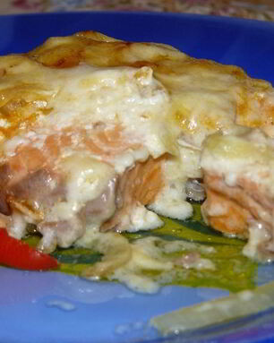 Форель со сливками в духовке