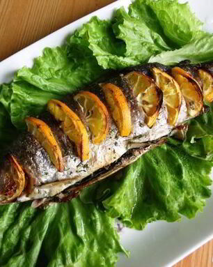 Форель, запеченная с эстрагоном