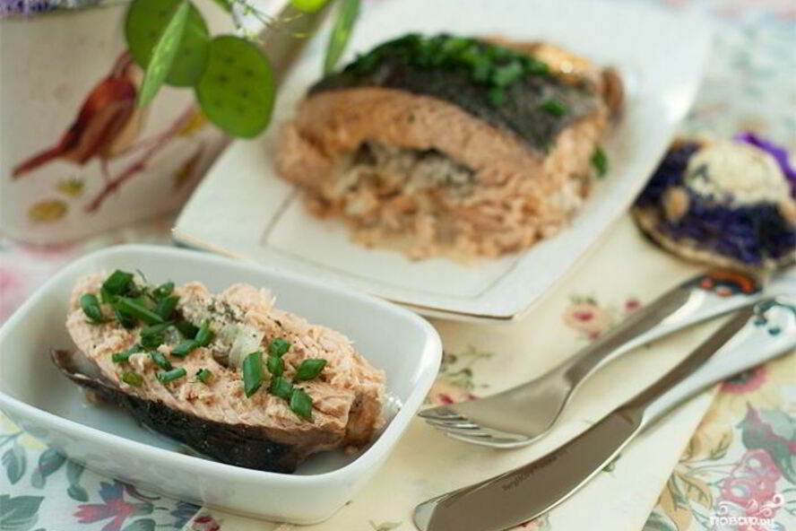 Рецепт горбуши в фольге на углях