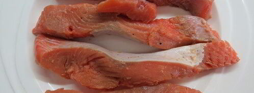 кальмар, фаршированный лососем. Шаг 3