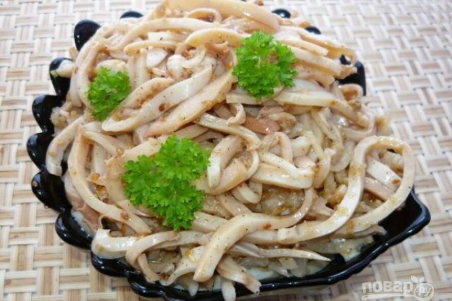 Рецепт кальмаров по-корейски без моркови