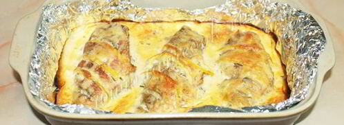 морской окунь в сырном соусе. Шаг 6