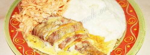 морской окунь в сырном соусе. Шаг 7