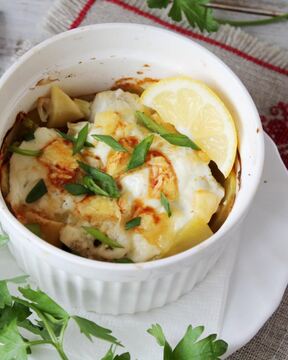Рыба запеченная в духовке с картофелем