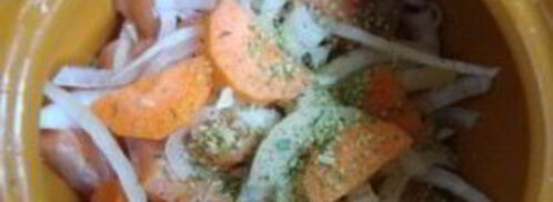 семга с картошкой в горшочках. Шаг 6