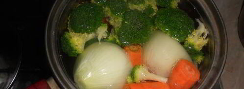 семга с мандарином и овощами. Шаг 4