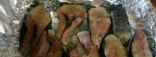 сом, запеченный в фольге. Шаг 4