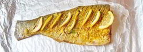 запеченный толстолоб с лимоном и зеленью. Шаг 2