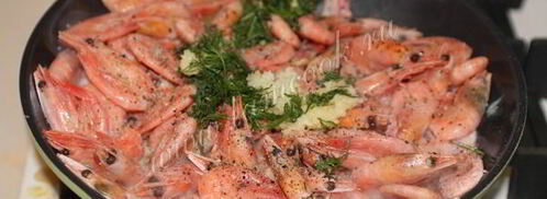 жареные креветки с чесноком к пиву. Шаг 4