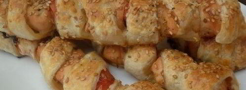 куриные шашлычки в слоеном тесте. Шаг 6