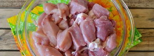 шашлык ассорти из свинины, курицы и овощей. Шаг 5