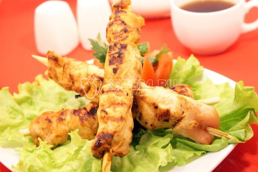 Рецепт шашлыка из курицы на сковороде гриль