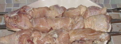 шашлык из курицы в майонезе. Шаг 6