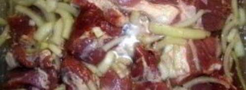 шашлык из свинины в минералке. Шаг 7