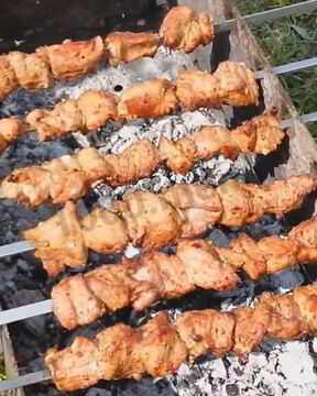 Шашлык из телятины на газированной воде