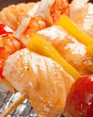 Японский набор шашлыков с морепродуктами