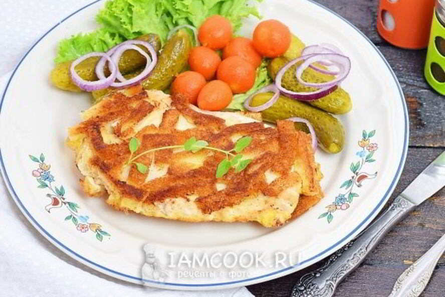 Рецепт шницеля по-столичному