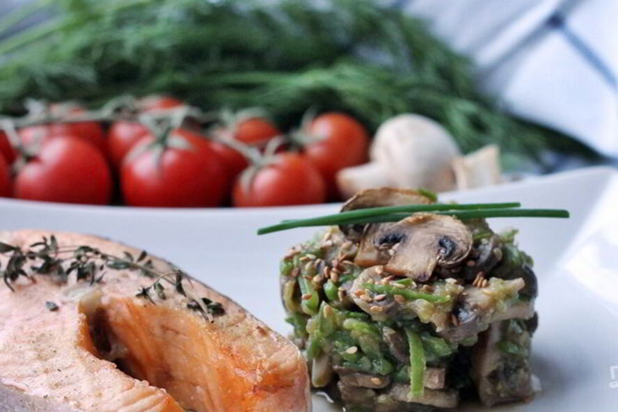 Рецепт гарнира к стейку из семги