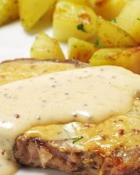 Стейк из говядины с хреном