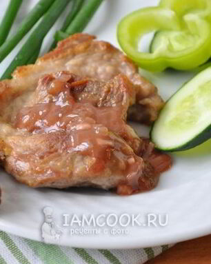 Стейк с соусом из красного вина