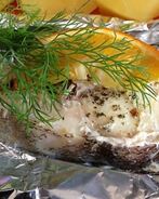 Стейк трески в духовке в фольге