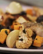 Стейки из щуки с запеченными овощами