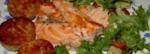 стейки из семги, маринованные в дижонской горчице с зеленым салатом. Шаг 5