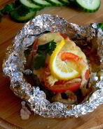 Стейки кеты в духовке