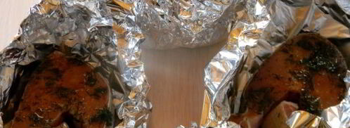 стейки кеты в духовке. Шаг 10