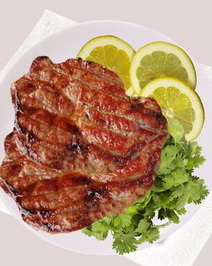 Свиной стейк в маринаде из кефира