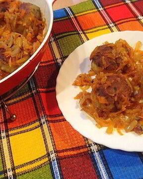 Картофельные тефтели с грибами