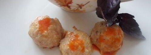 куриные тефтели с базиликом и томатным соусом. Шаг 6