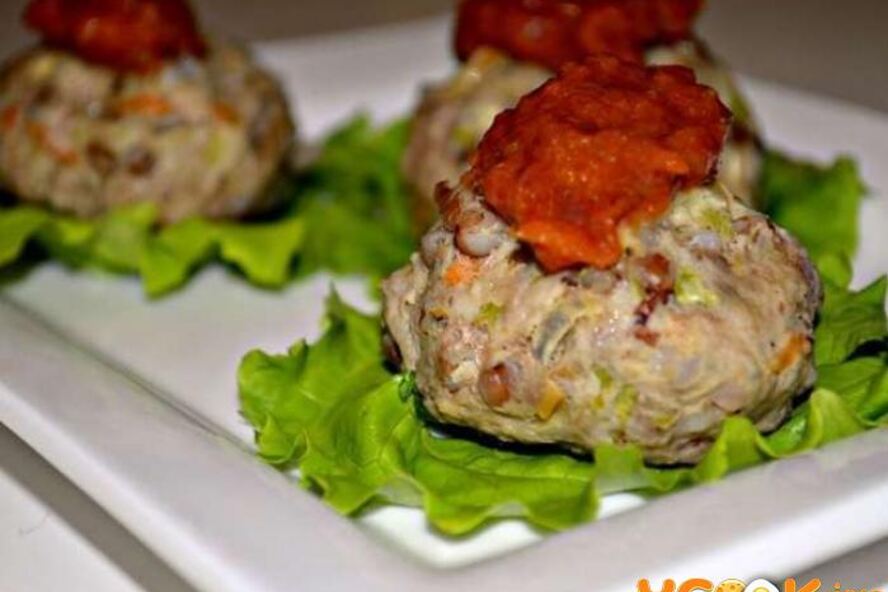 Рецепт паровых тефтелей с гречкой и кабачками