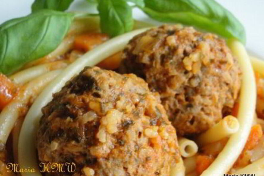 Рецепт пасты в соусе балканы и тефтели ежики