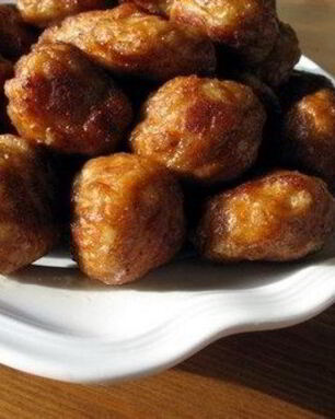 Тефтели из куриного фарша с ветчиной