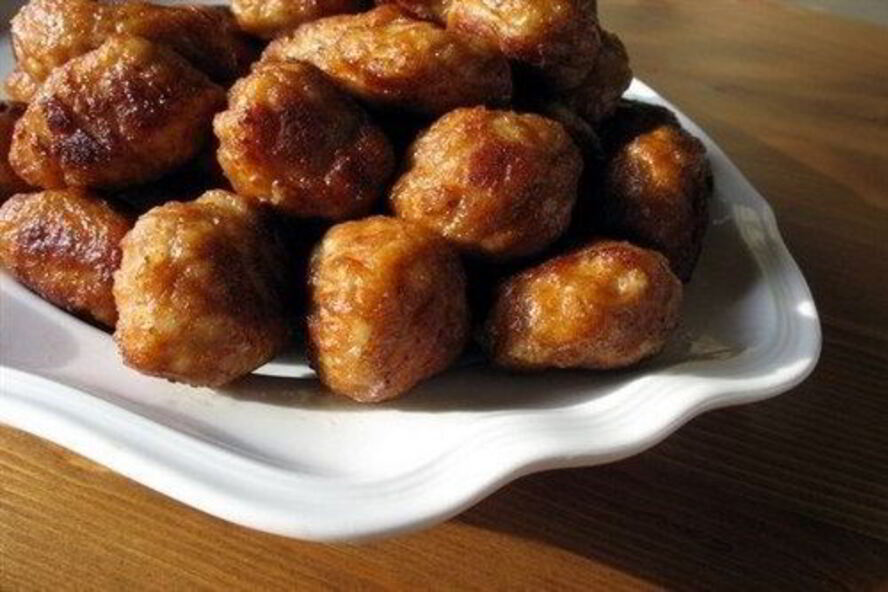 Рецепт тефтелей из куриного фарша с ветчиной