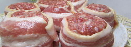 тефтели в беконе с начинкой из моцареллы. Шаг 4