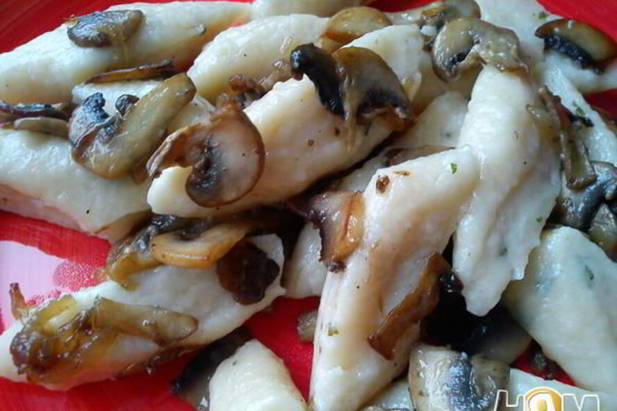 Рецепт ленивых вареников с грибами