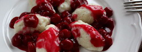 ленивые вареники с вишневым соусом. Шаг 7