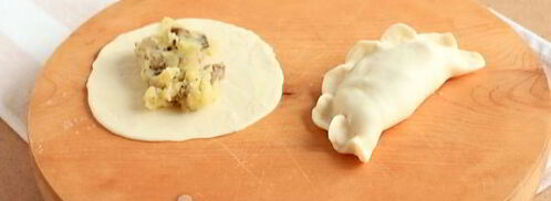 постные вареники с картошкой и грибами. Шаг 15