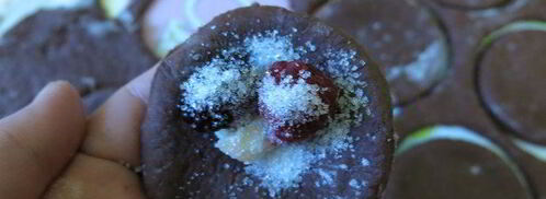 шоколадные вареники с ягодами. Шаг 9