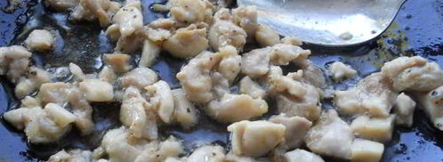 вареники из яичного теста с курицей и баклажанами. Шаг 4