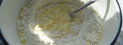 вареники с капустой из яичного теста. Шаг 2