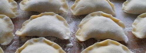 вареники с капустой из яичного теста. Шаг 9